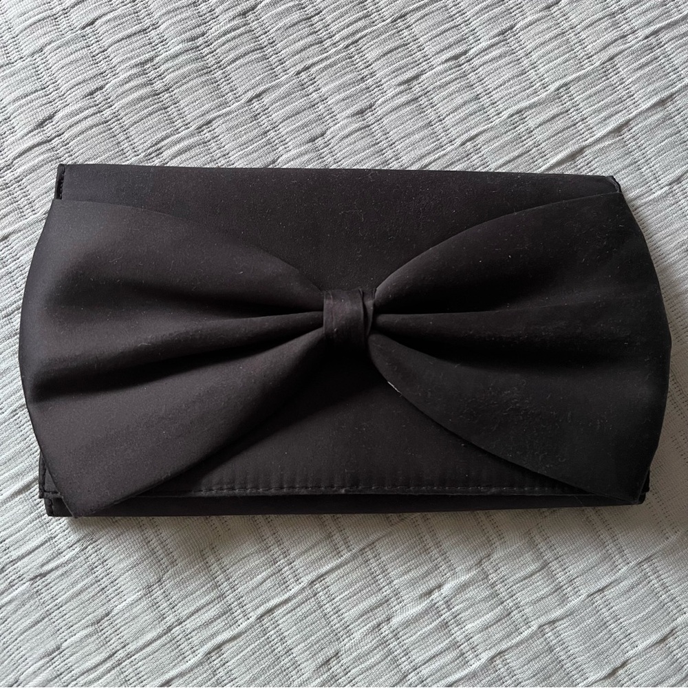 Black Bow Clutch/Shoulder Bag